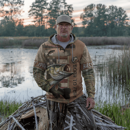 American Bass Patriot Personalized Zip Hoodie