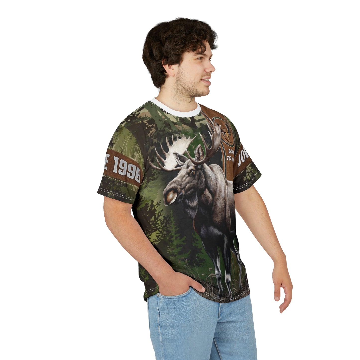 Moose Hunter Personalized Unisex Cut & Sew Tee