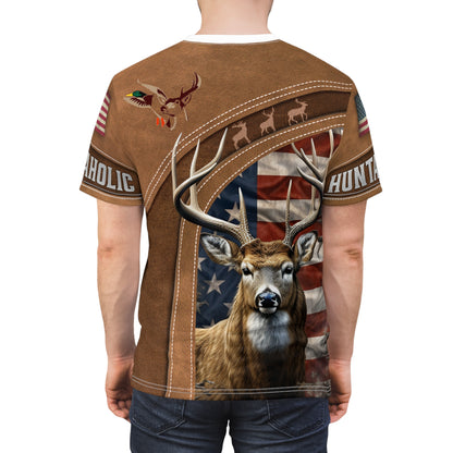 Buckaholic Hunter Personalized Unisex Cut & Sew Tee