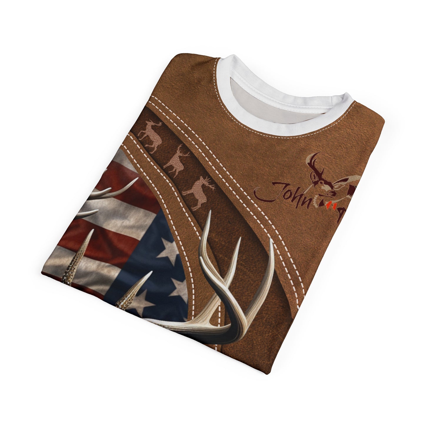 Buckaholic Hunter Personalized Unisex Cut & Sew Tee