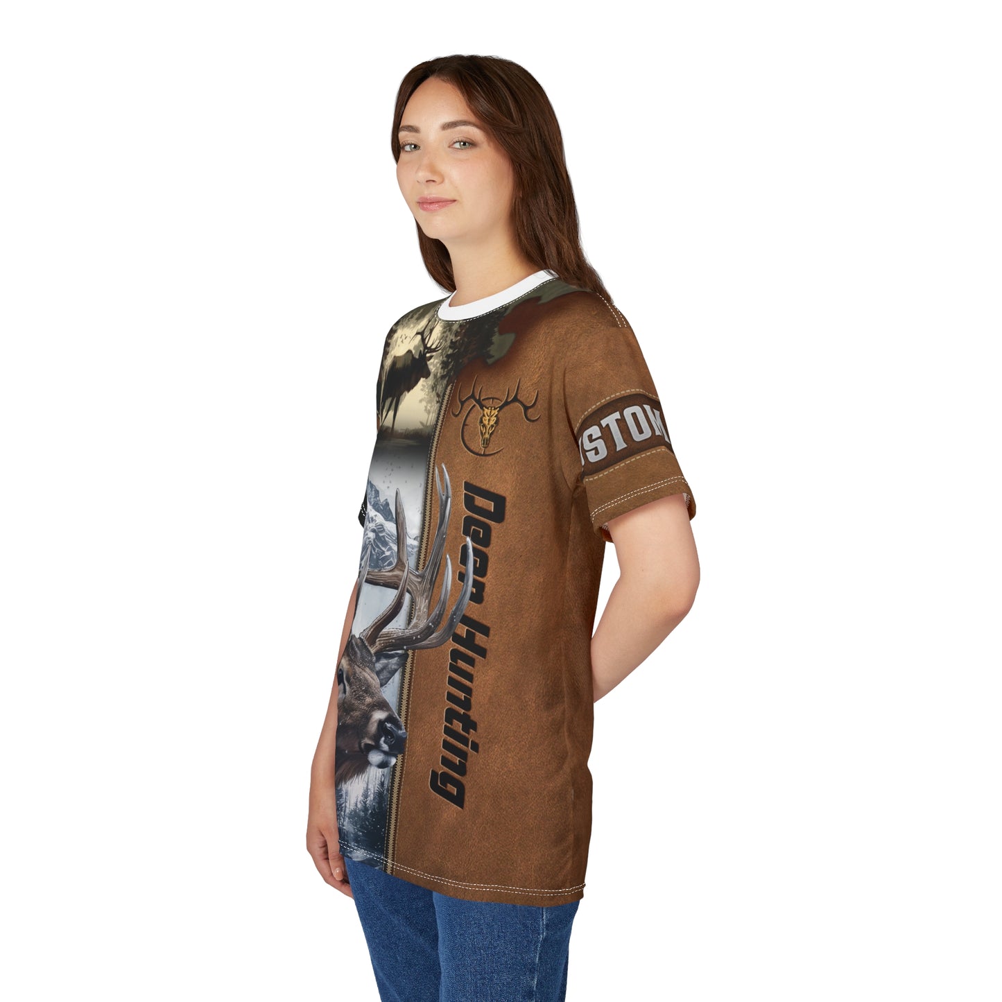 Deer Hunting Majesty Personalized Unisex Cut & Sew Tee