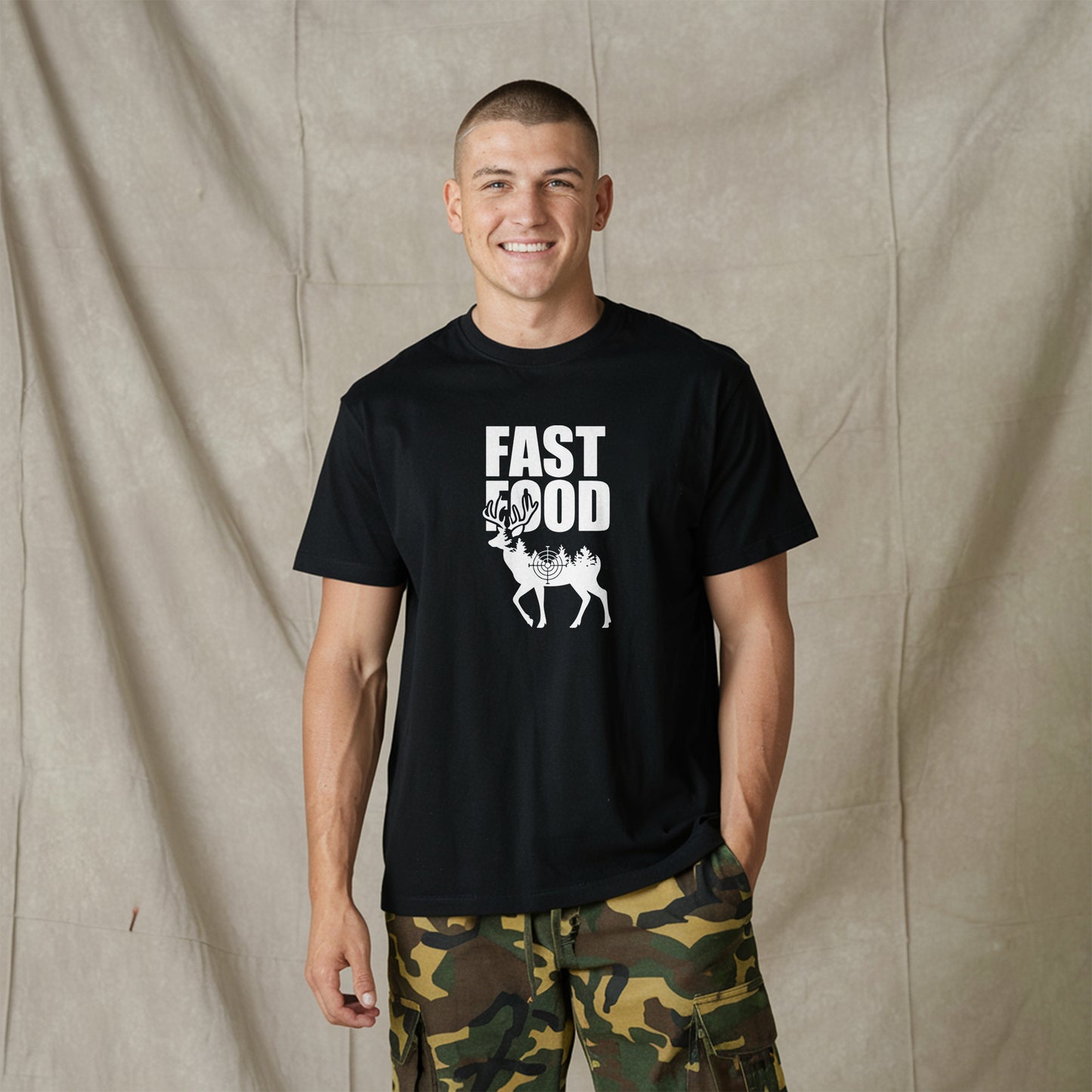 Fast Food Deer Hunting T-Shirt - Funny Gift for Hunters