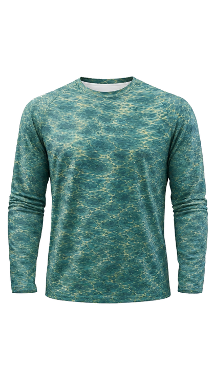 Performance Fishing Long Sleeve - Emerald Marble Eye - TBT75