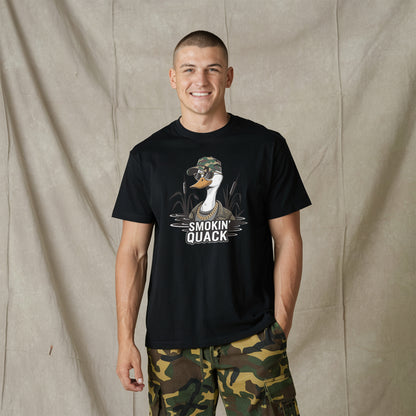 "Smokin" Quack Duck Hunting T-Shirt - Fun Gift for Waterfowl Hunters