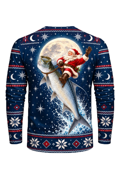 Performance Fishing Long Sleeve - Christmas Tarpon Santa Ride - ULS782K