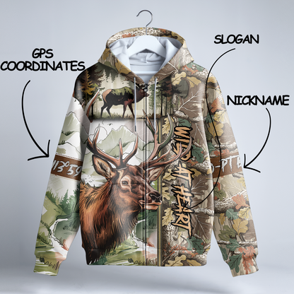 Trophy Elk Hunter Personalized Hoodie
