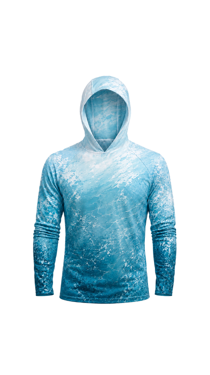 AirLite Fishing Sun Hoodie - Great White Surge - MHL37