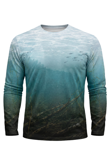 Performance Fishing Long Sleeve - Aqua Glacier Pike - TBT126