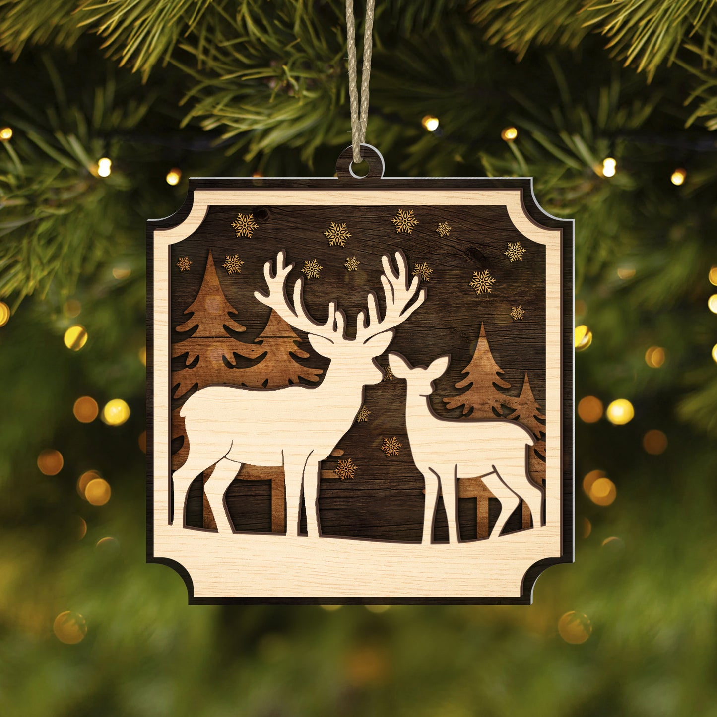 Woodland Majesty Deer Christmas Ornament