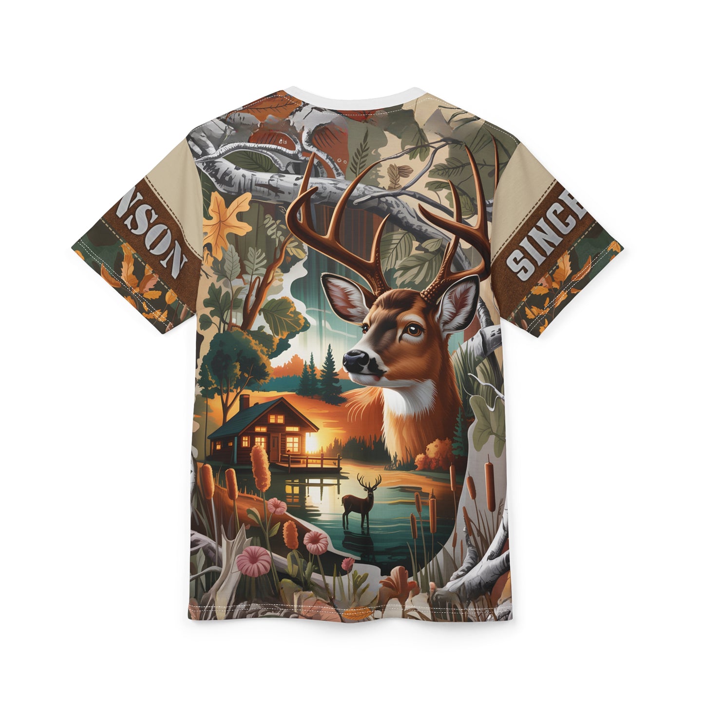 Lakeside Buck Retreat Personalized Unisex Cut & Sew Tee