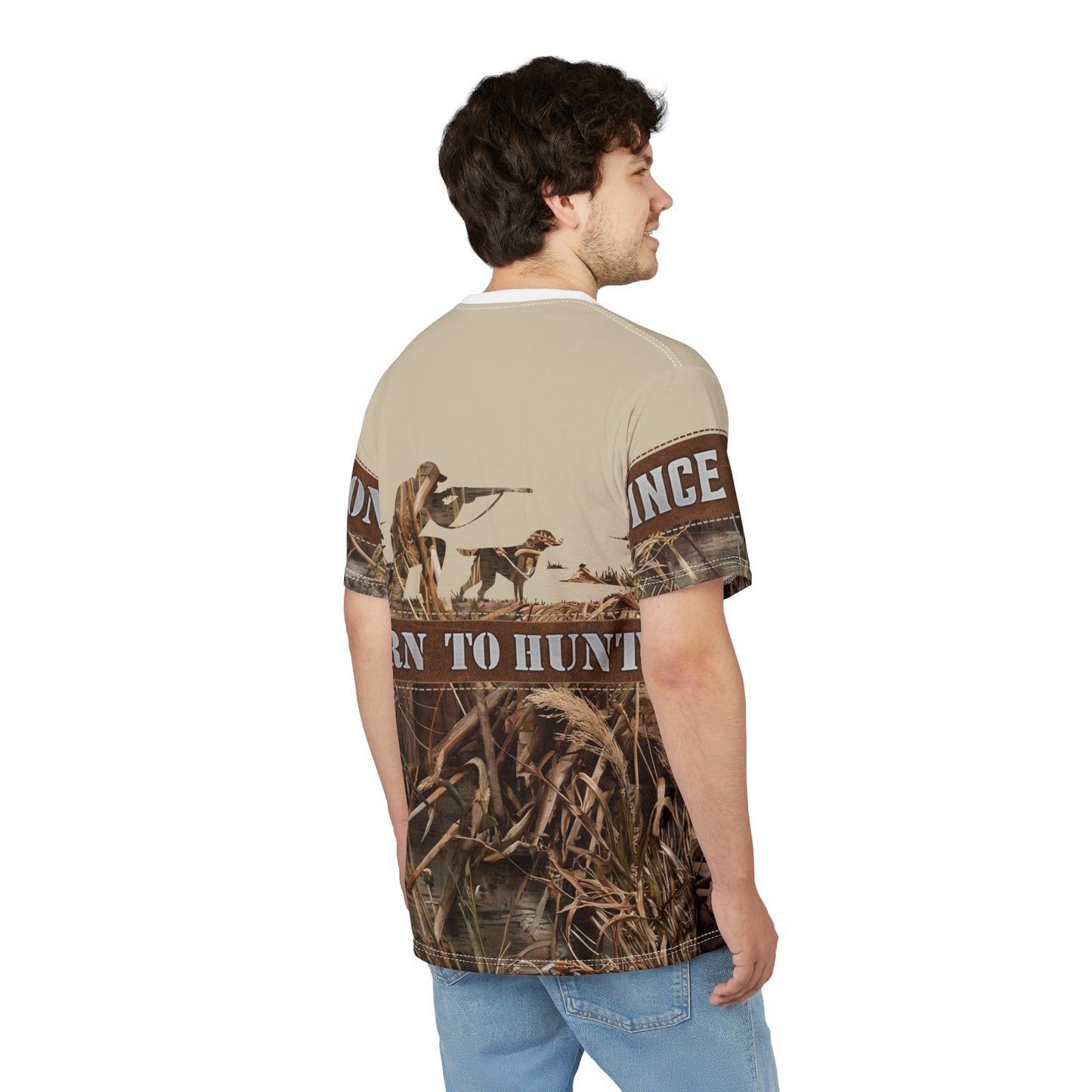 Marshland Waterfowl Hunter Personalized Unisex Cut & Sew Tee