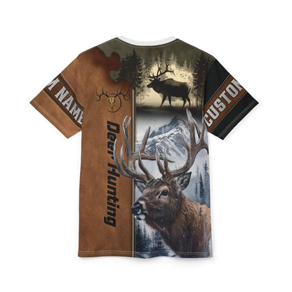 Deer Hunting Majesty Personalized Unisex Cut & Sew Tee