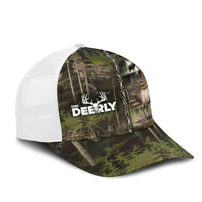 Born to Hunt – Elk Camo Trucker Cap by The Deerly