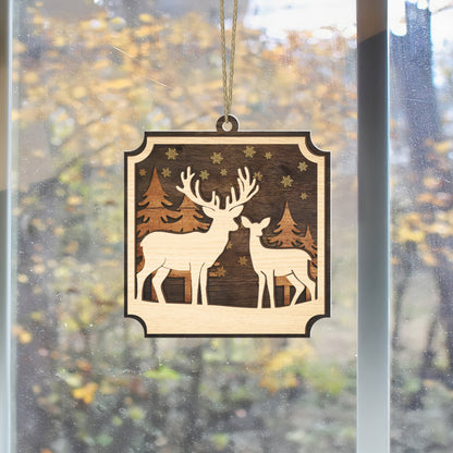 Woodland Majesty Deer Christmas Ornament