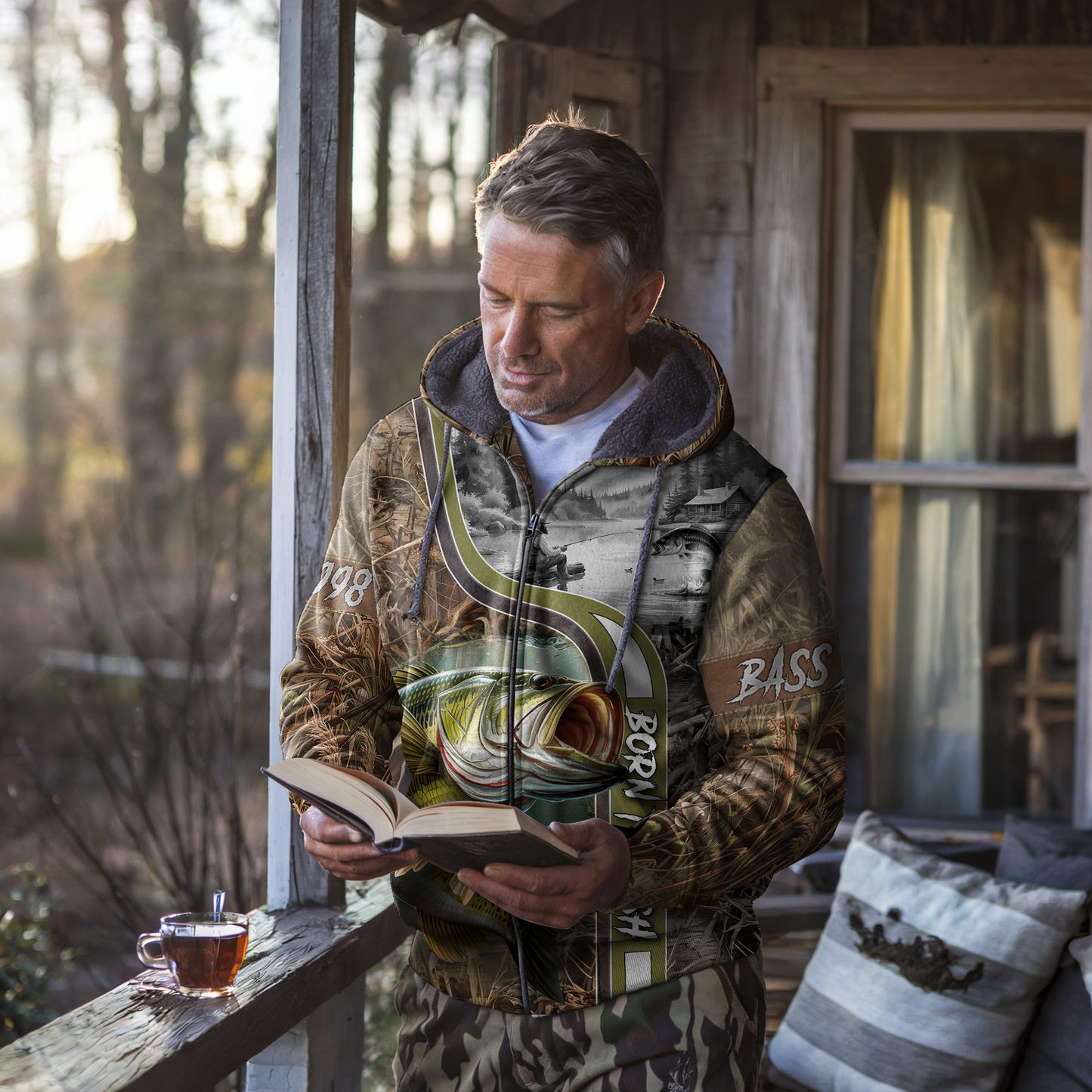 Backwater Bass Legend Personalized Zip Hoodie