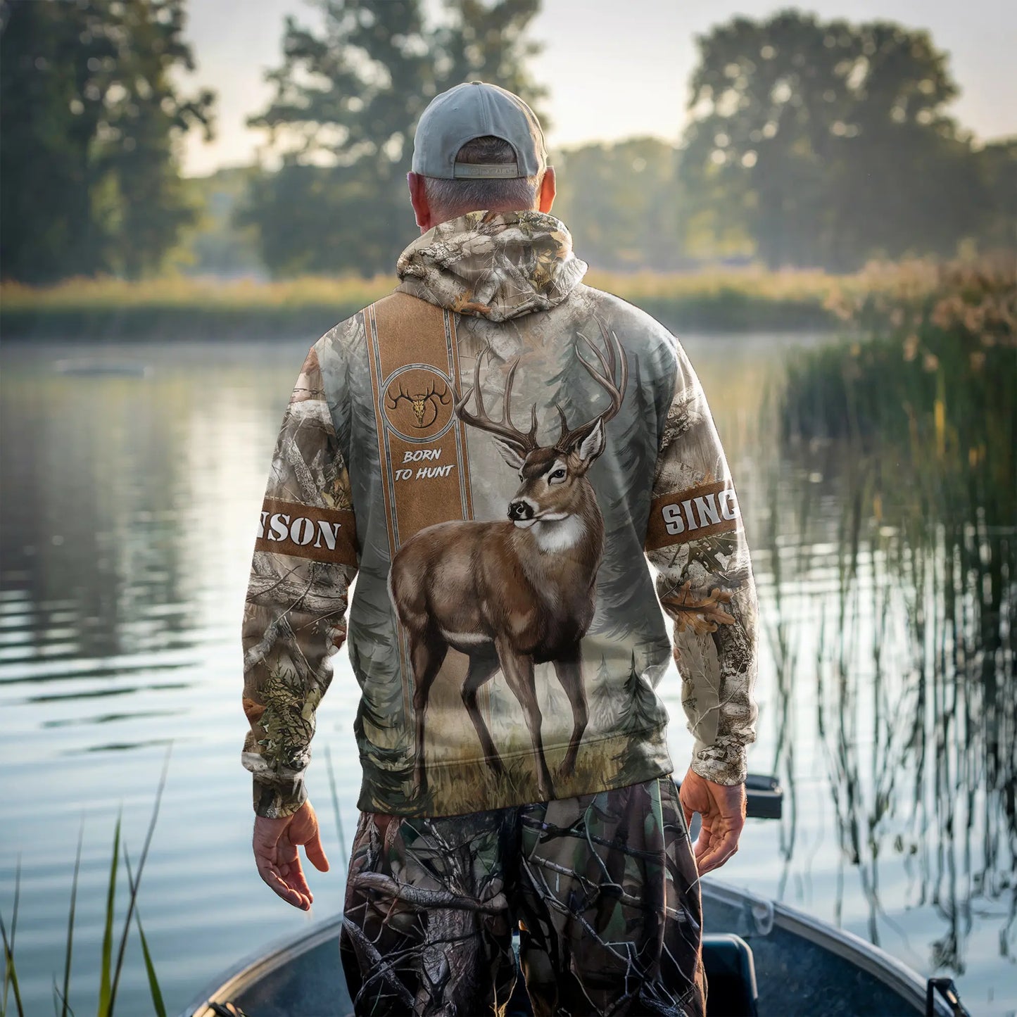 Whitetail Stalker Hunting Hoodie Personalized - The Deerly