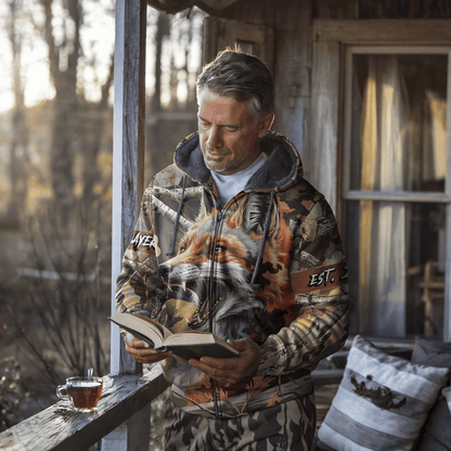 Red Fox Predator Camo Personalized Zip Hoodie