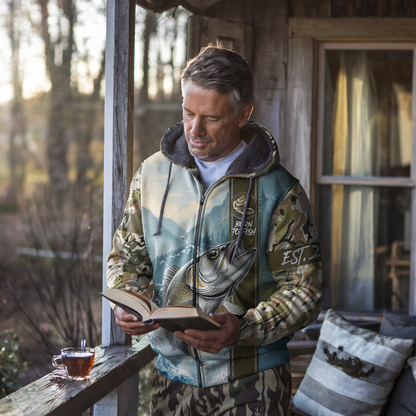 Walleye Warrior Personalized Zip Hoodie