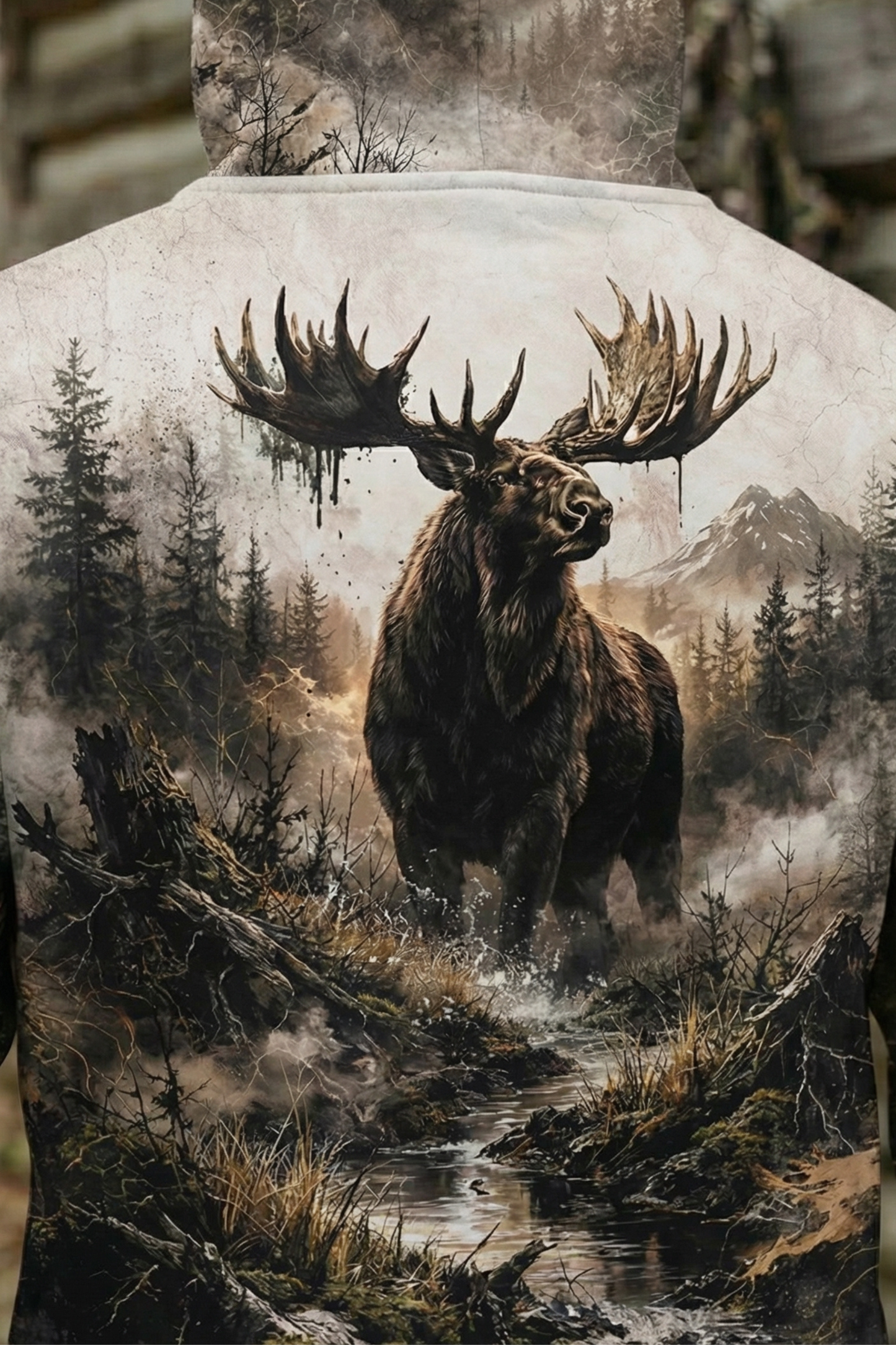 Hunter Fleece Hoodie - Wilderness Moose Creek – M45H