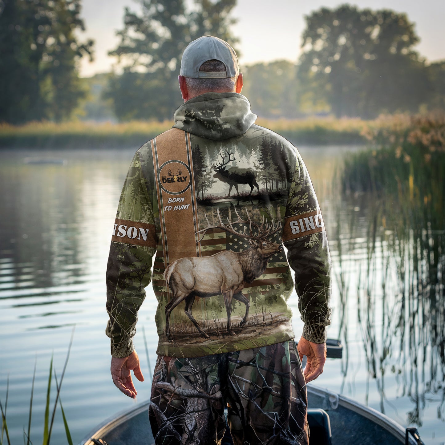 Elk Pursuit Personalized Hunting Hoodie