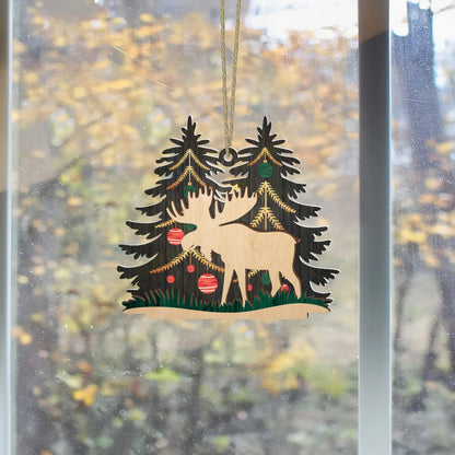 Moose Hunting Christmas Ornament - Gift for Hunters - The Deerly