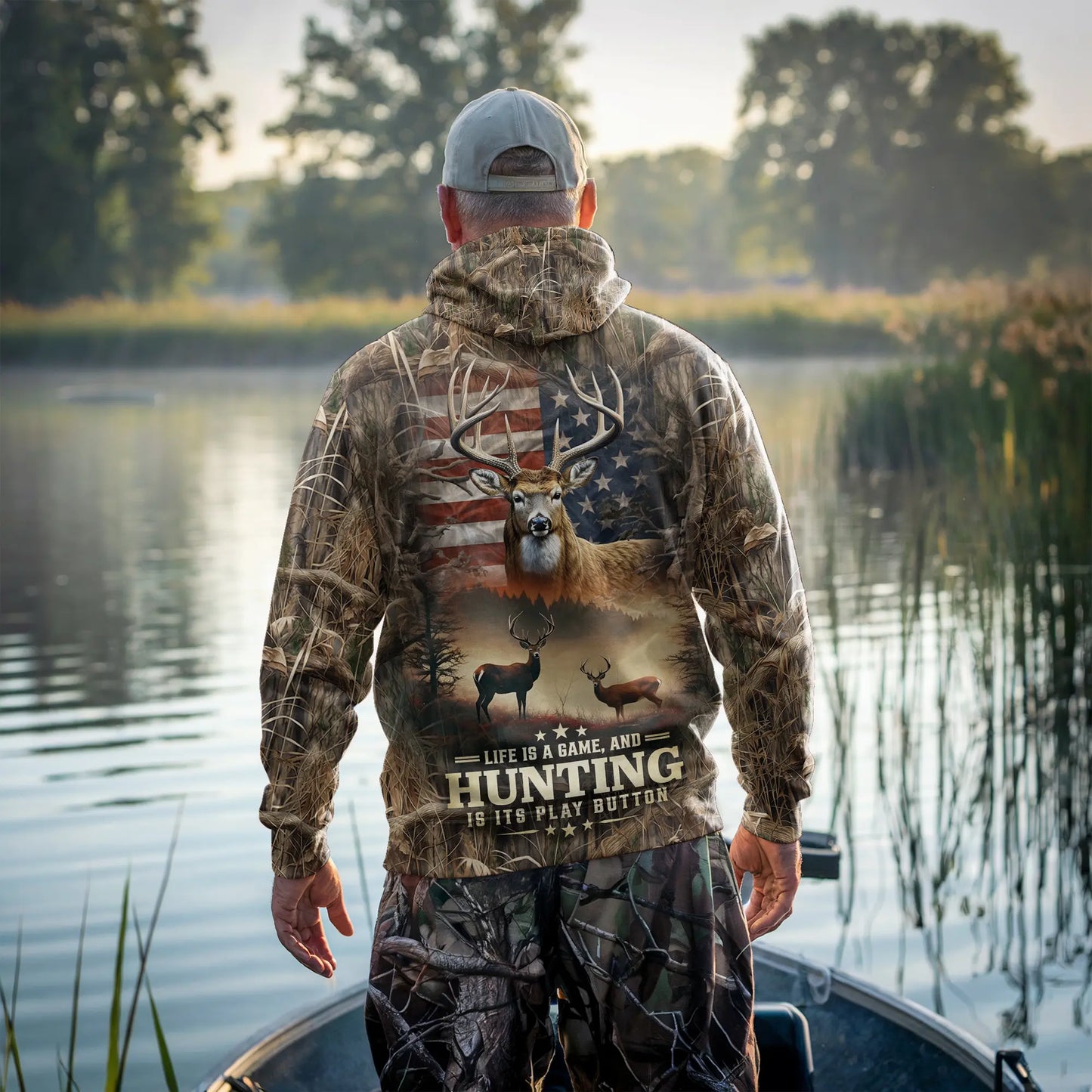 Life is a Game: American Deer Hunting Hoodie - The Deerly