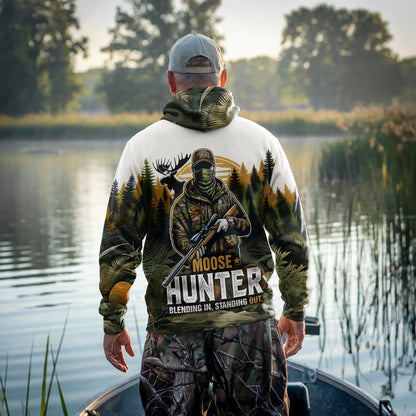 Moose Hunter: Wilderness Camo Zip Hoodie - The Deerly