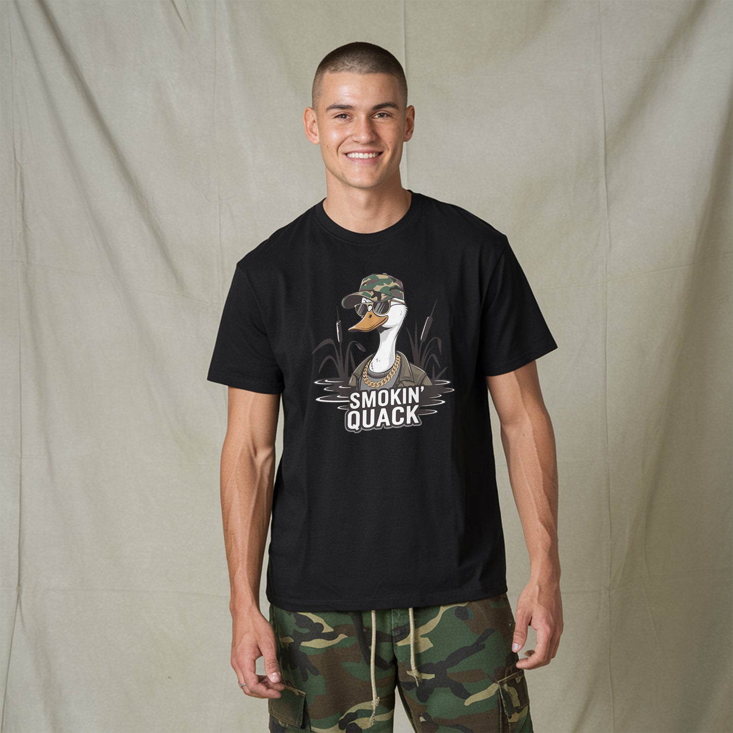 "Smokin" Quack Duck Hunting T-Shirt - Fun Gift for Waterfowl Hunters