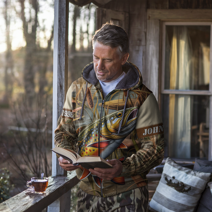 Brook Trout Wilderness Personalized Zip Hoodie