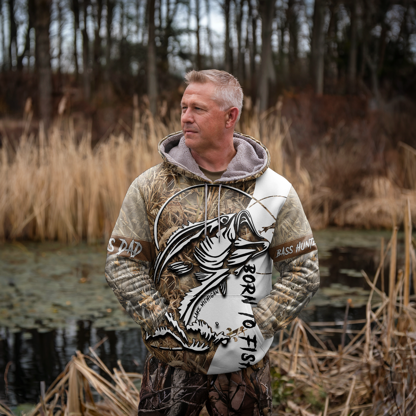 Born To Fish Personalized Bass Hoodie
