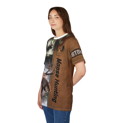 Moose Hunting Legend Personalized Unisex Cut & Sew Tee