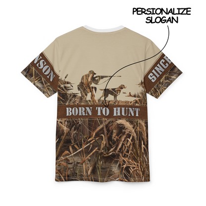 Marshland Waterfowl Hunter Personalized Unisex Cut & Sew Tee