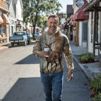 Majestic Buck Camo Hoodie - Born to Hunt - The Deerly