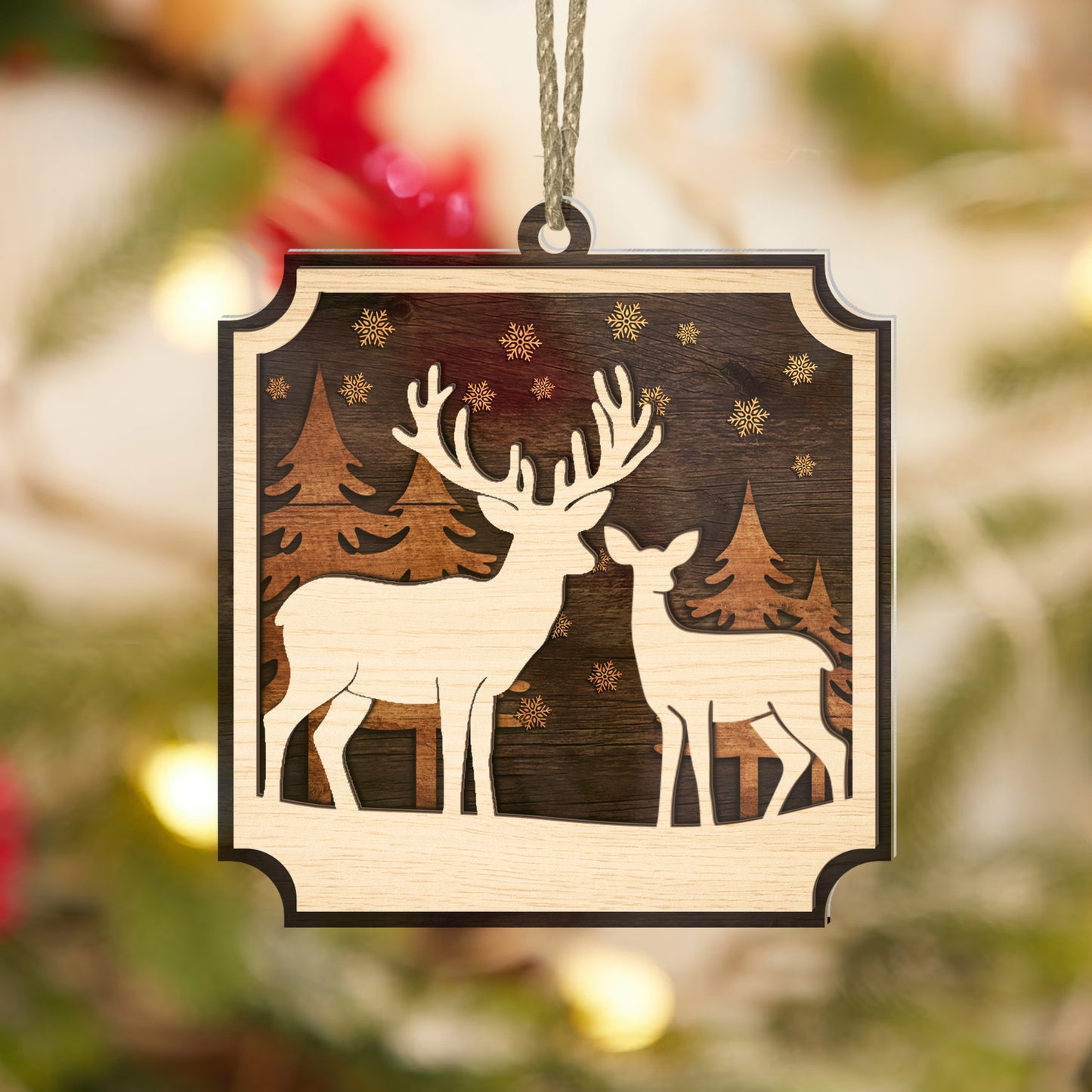 Woodland Majesty Deer Christmas Ornament