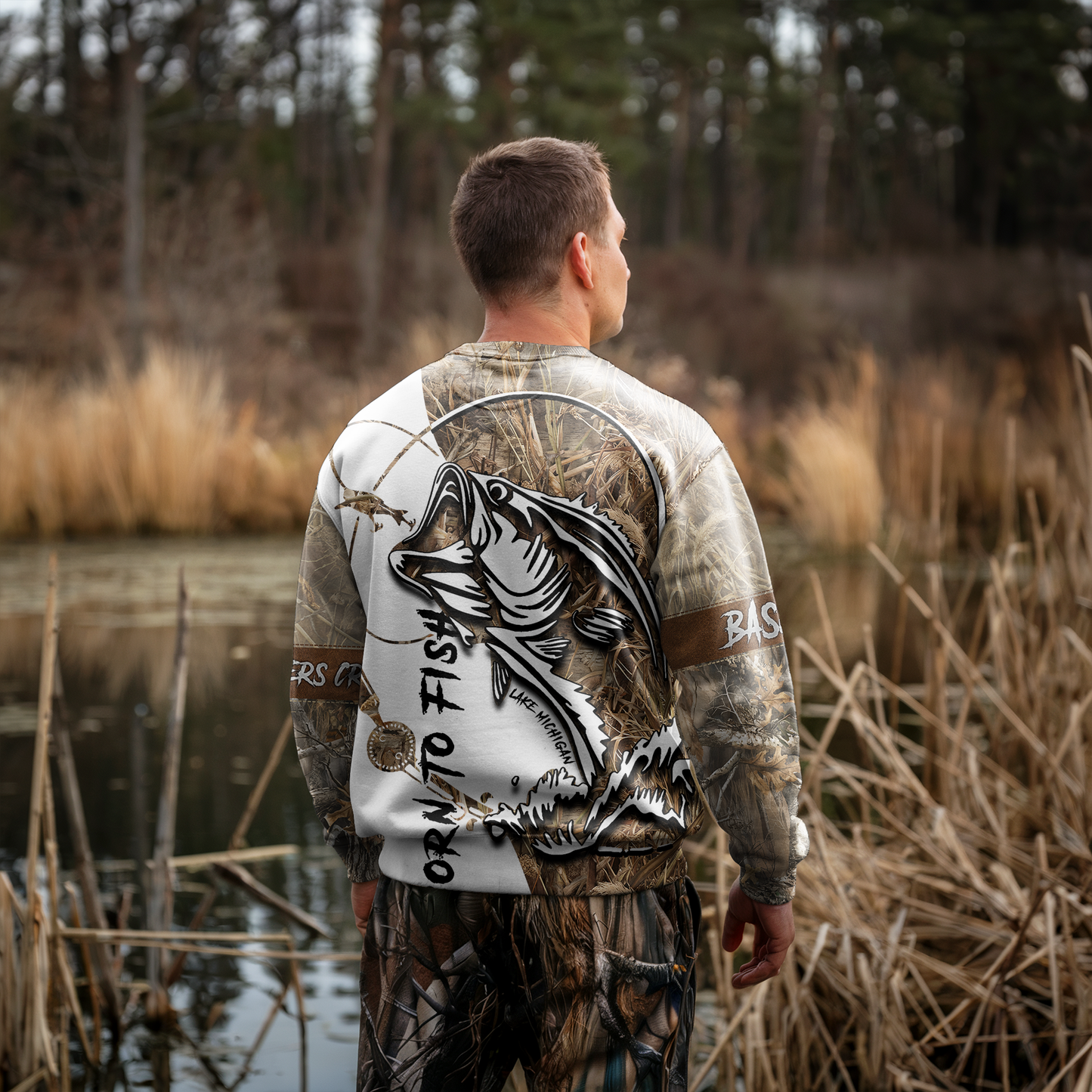 Born To Fish Personalized Bass Unisex Sweatshirt