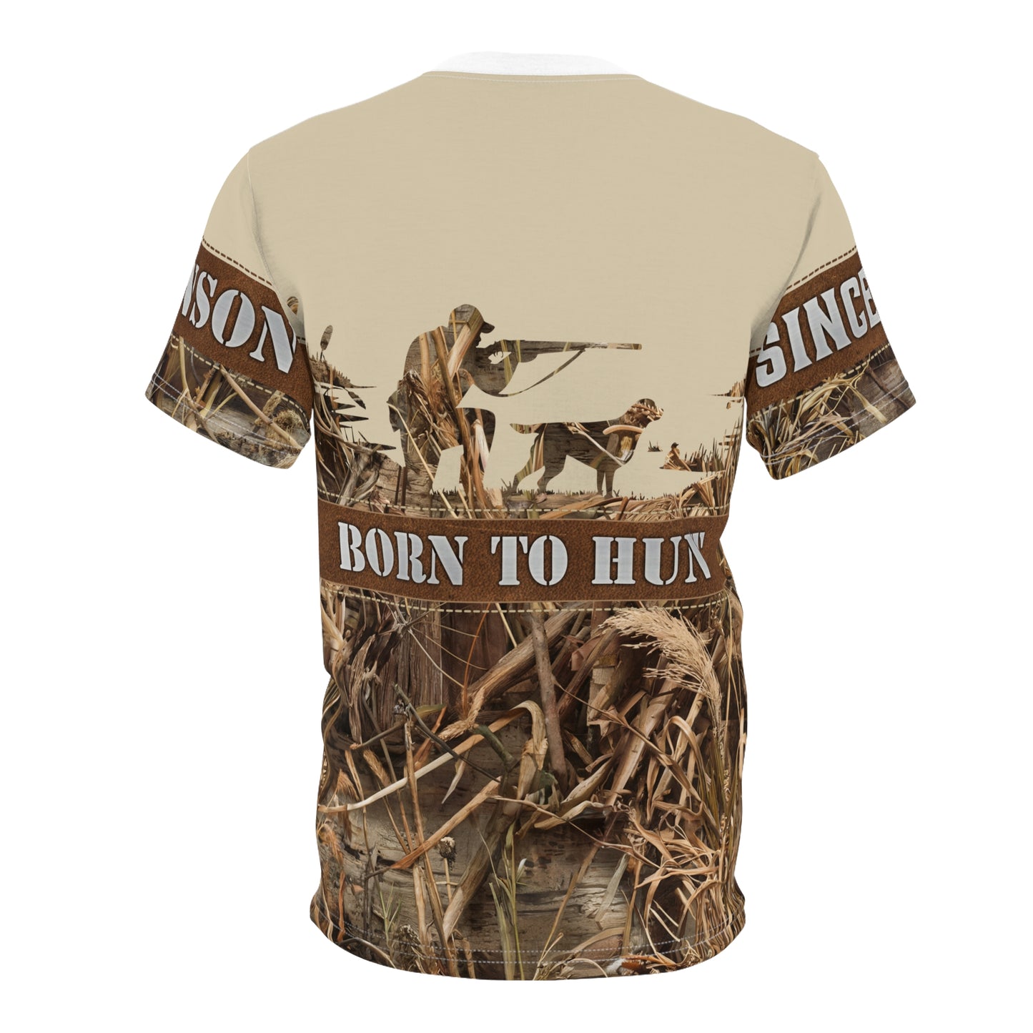 Marshland Waterfowl Hunter Personalized Unisex Cut & Sew Tee