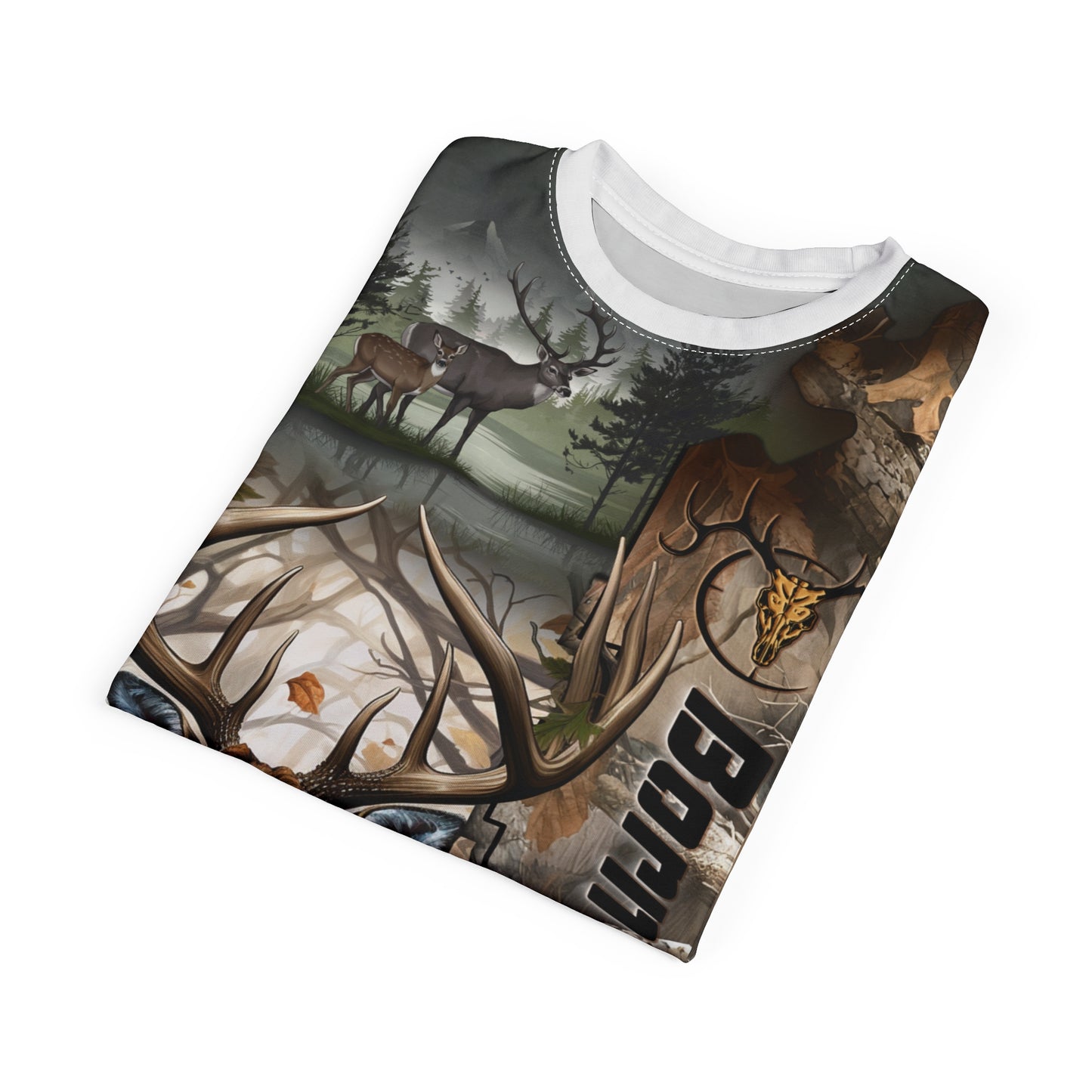 Born To Hunt Buck Personalized Unisex Cut & Sew Tee