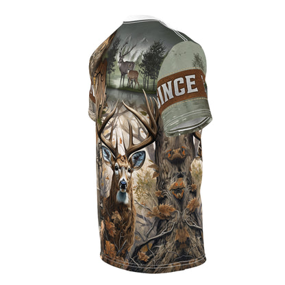 Born To Hunt Buck Personalized Unisex Cut & Sew Tee