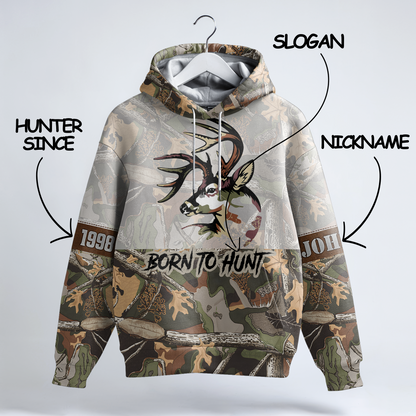 Buck Hunter Camo Personalized Hoodie