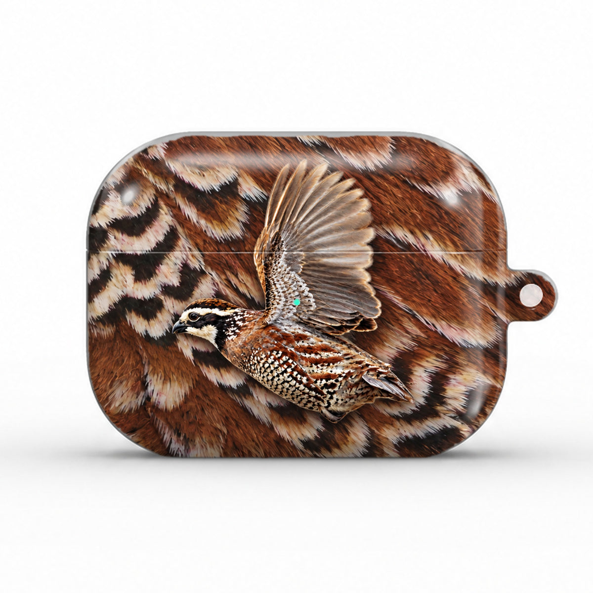 Bobwhite Quail AirPods case, front