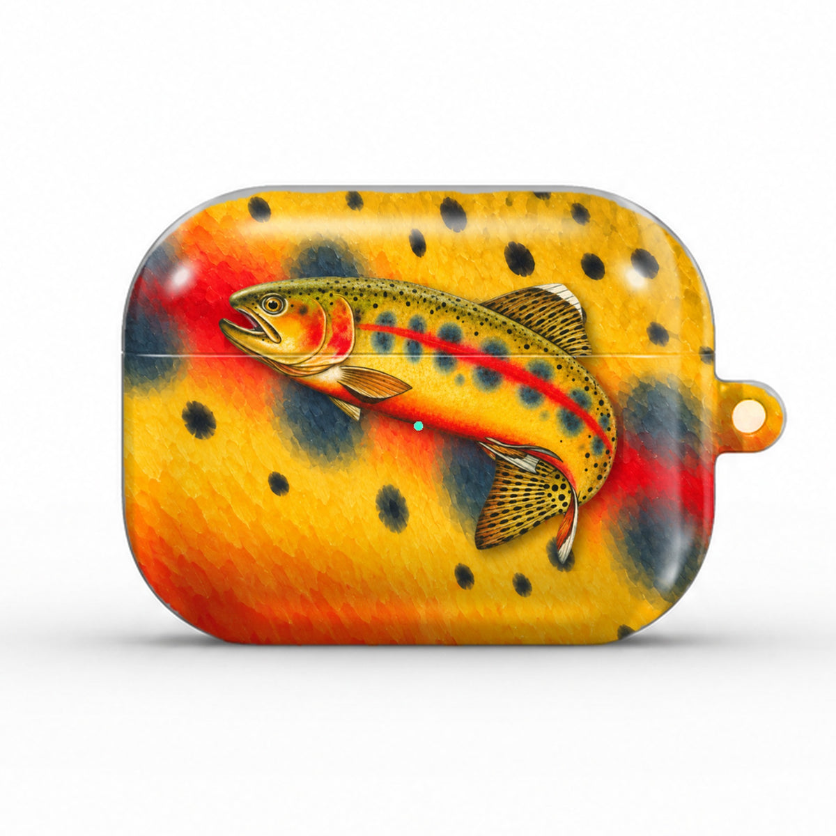 Golden Trout AirPods case, front