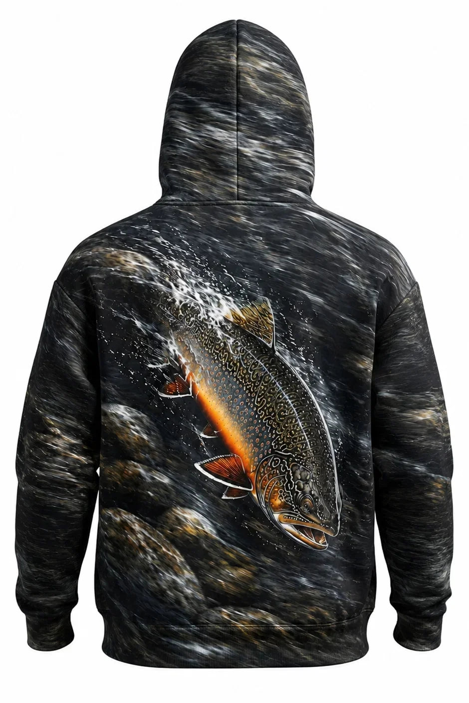Performance Fishing Fleece-Lined Hoodie - Rapids Brook Trout - AUH01 image 1