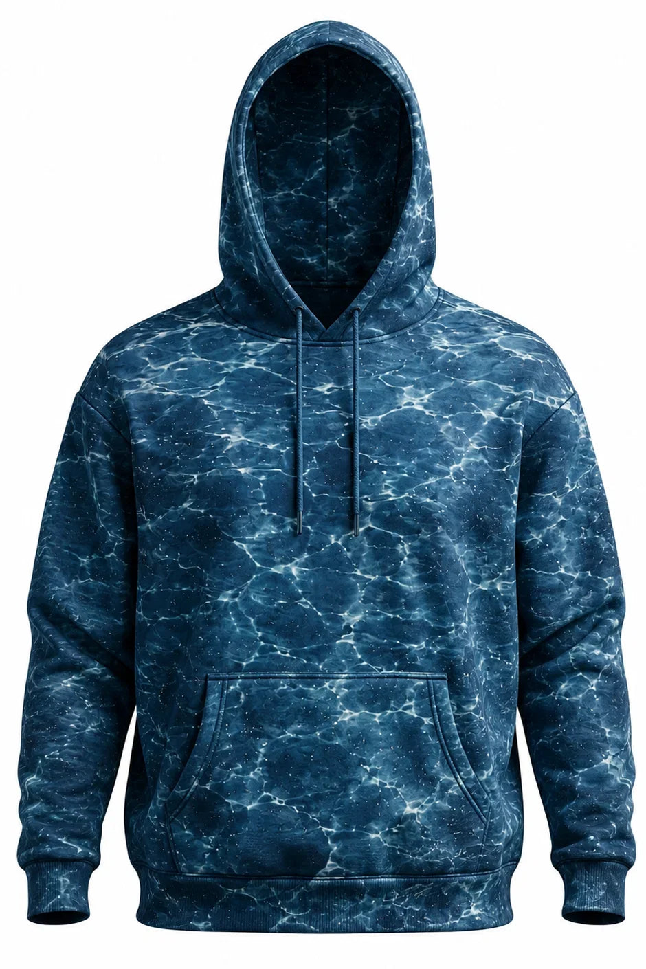 Performance Fishing Fleece-Lined Hoodie - River Salmon Depths - AUH02 image 2