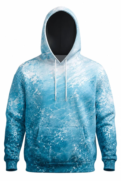 Performance Fishing Fleece-Lined Hoodie - Great White Surge - AUH04 image 2