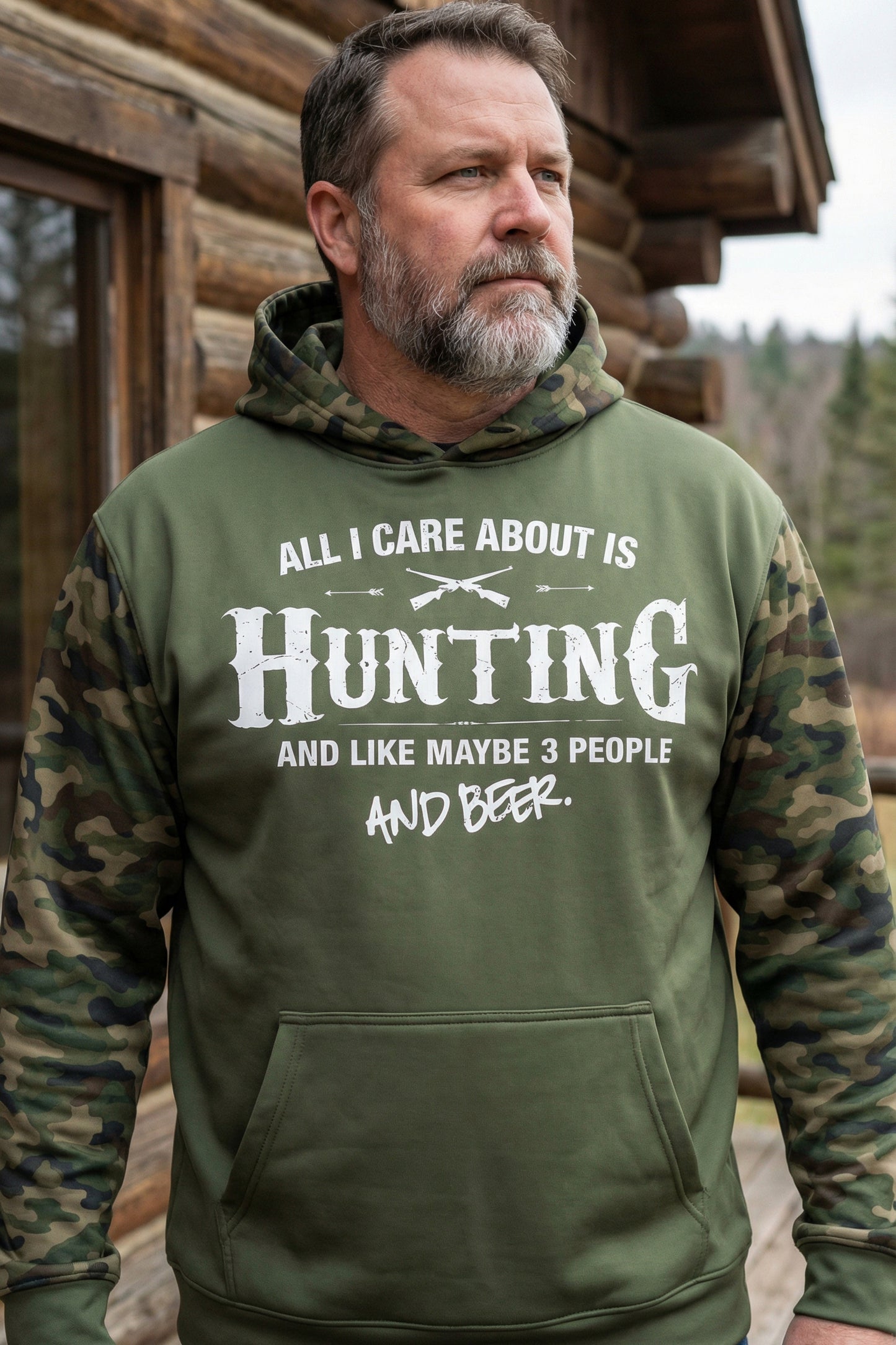 Performance Hunting Fleece-Lined Hoodie - All I Care Is Hunting – HT5X
