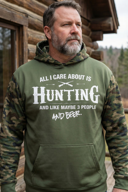 Performance Hunting Fleece-Lined Hoodie - All I Care Is Hunting – HT5X