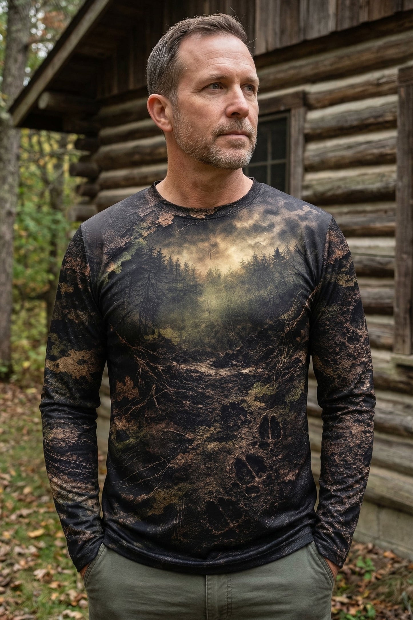 Performance Hunting Long Sleeve - Swamp Boar Fog - SF3M