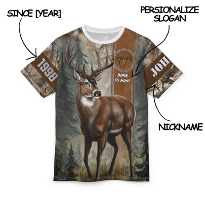 Buck Hunter Personalized Unisex Cut & Sew Tee