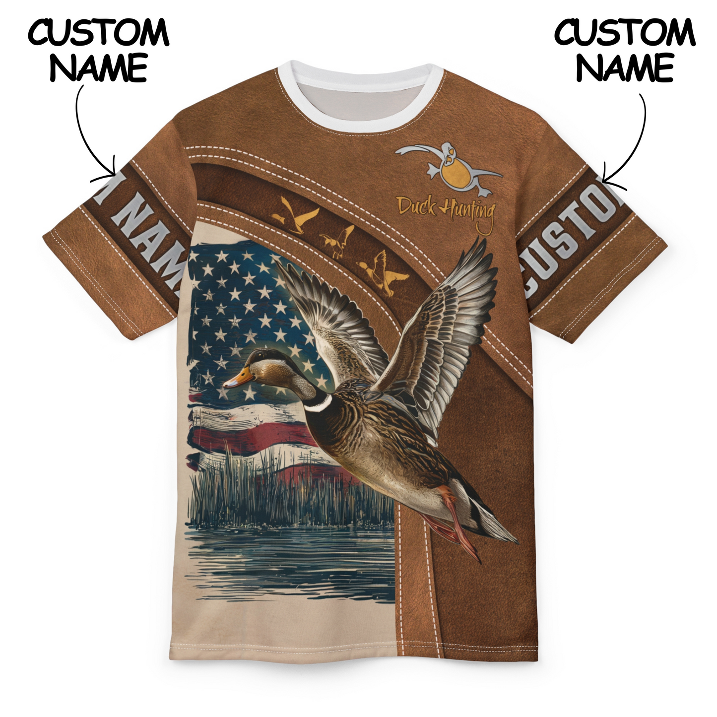 Duck Hunting Heritage Personalized Unisex Cut & Sew Tee