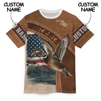 Duck Hunting Heritage Personalized Unisex Cut & Sew Tee